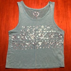 Aeropostale Sequin Design Tank Top